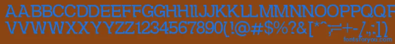 DsKolovrat Font – Blue Fonts on Brown Background