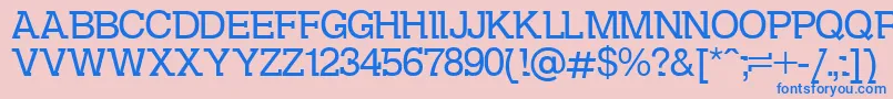 DsKolovrat Font – Blue Fonts on Pink Background