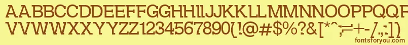 DsKolovrat Font – Brown Fonts on Yellow Background