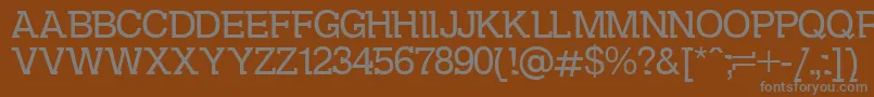 DsKolovrat Font – Gray Fonts on Brown Background