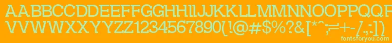 DsKolovrat Font – Green Fonts on Orange Background