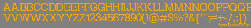 DsKolovrat Font – Orange Fonts on Gray Background