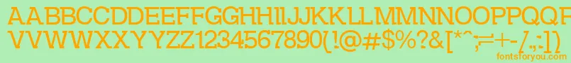 DsKolovrat Font – Orange Fonts on Green Background
