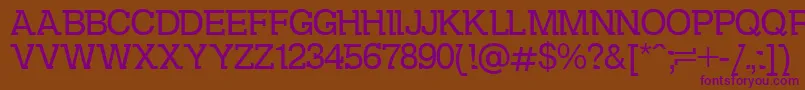 DsKolovrat Font – Purple Fonts on Brown Background