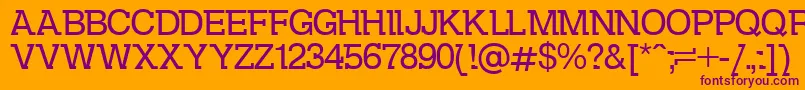 DsKolovrat Font – Purple Fonts on Orange Background