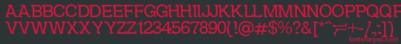 DsKolovrat Font – Red Fonts on Black Background