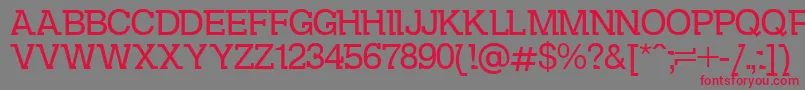 DsKolovrat Font – Red Fonts on Gray Background