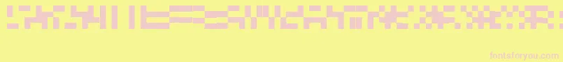 SquaresLtRegular Font – Pink Fonts on Yellow Background