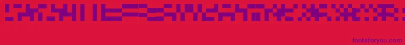 SquaresLtRegular Font – Purple Fonts on Red Background