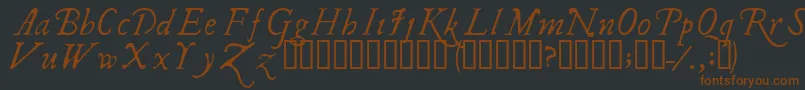 Ilshake-fontti – ruskeat fontit mustalla taustalla
