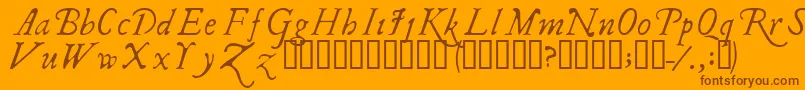 Ilshake Font – Brown Fonts on Orange Background