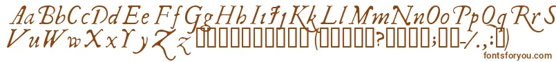 Czcionka Ilshake – brązowe czcionki na białym tle