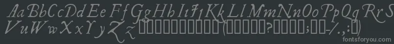 More about Ilshake Font Ilshake Font – Gray Fonts on Black Background