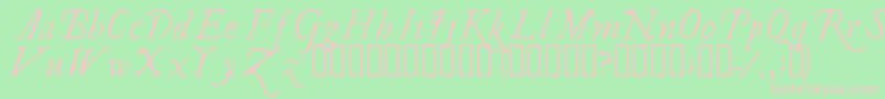 Ilshake Font – Pink Fonts on Green Background