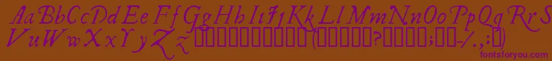 Ilshake Font – Purple Fonts on Brown Background