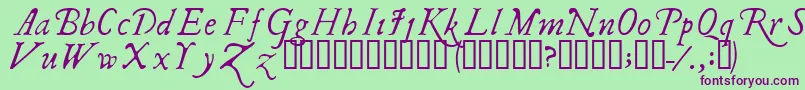 Ilshake Font – Purple Fonts on Green Background