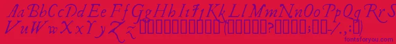 Ilshake Font – Purple Fonts on Red Background