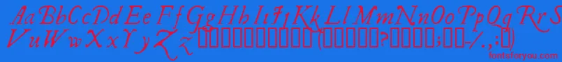 Fonte Ilshake – fontes vermelhas em um fundo azul
