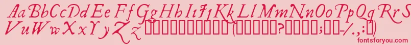 Ilshake Font – Red Fonts on Pink Background