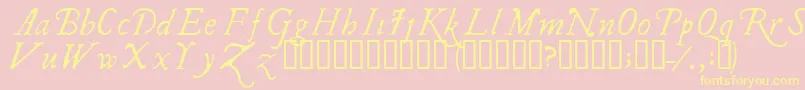 Ilshake Font – Yellow Fonts on Pink Background