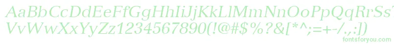 More about VersaillesLt56Italic Font VersaillesLt56Italic Font – Green Fonts on White Background