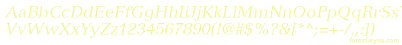VersaillesLt56Italic-fontti – keltaiset fontit