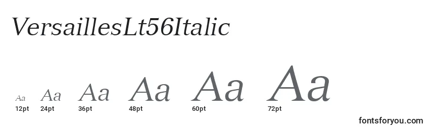 Размеры шрифта VersaillesLt56Italic