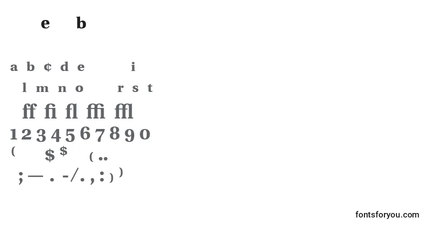 Czcionka UtopiaExpertBold – alfabet, cyfry, specjalne znaki