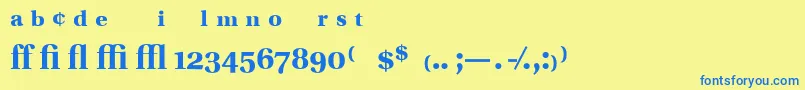 UtopiaExpertBold Font – Blue Fonts on Yellow Background