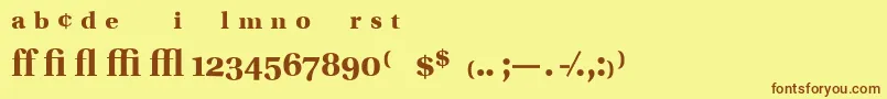 UtopiaExpertBold Font – Brown Fonts on Yellow Background