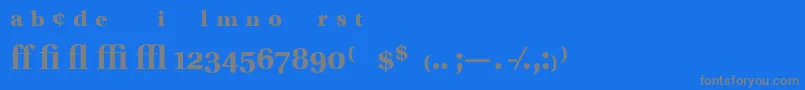 UtopiaExpertBold-Schriftart – Graue Schriften auf blauem Hintergrund