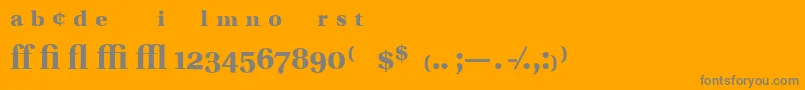 UtopiaExpertBold-Schriftart – Graue Schriften auf orangefarbenem Hintergrund