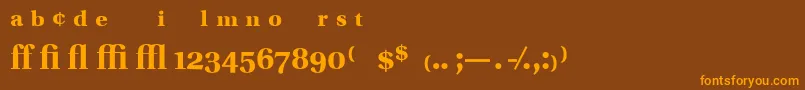 UtopiaExpertBold Font – Orange Fonts on Brown Background