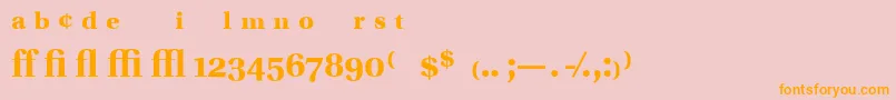 UtopiaExpertBold Font – Orange Fonts on Pink Background