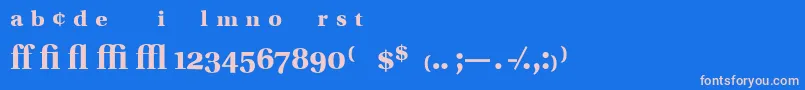 UtopiaExpertBold Font – Pink Fonts on Blue Background