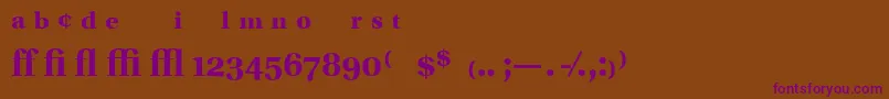 UtopiaExpertBold Font – Purple Fonts on Brown Background