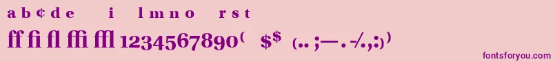 UtopiaExpertBold Font – Purple Fonts on Pink Background