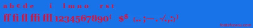 UtopiaExpertBold Font – Red Fonts on Blue Background