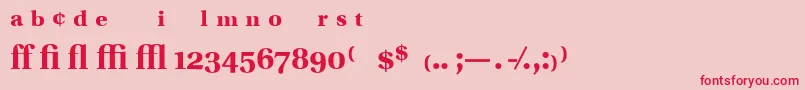 UtopiaExpertBold-Schriftart – Rote Schriften auf rosa Hintergrund