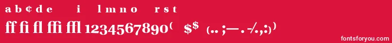 UtopiaExpertBold Font – White Fonts on Red Background