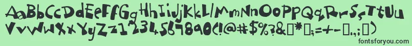 Dubbem2 Font – Black Fonts on Green Background