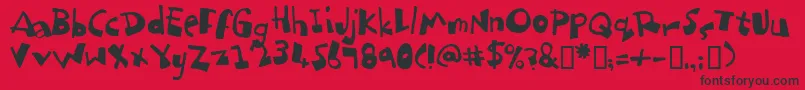 Dubbem2 Font – Black Fonts on Red Background