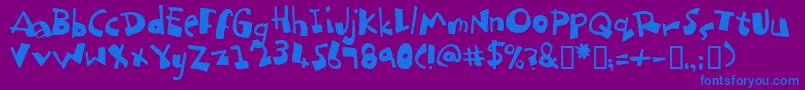 Dubbem2 Font – Blue Fonts on Purple Background