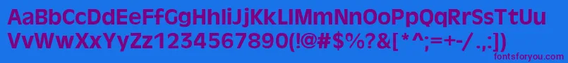 AntiqueOliveBold Font – Purple Fonts on Blue Background