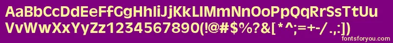 AntiqueOliveBold Font – Yellow Fonts on Purple Background