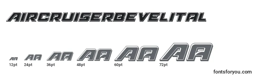 Размеры шрифта Aircruiserbevelital