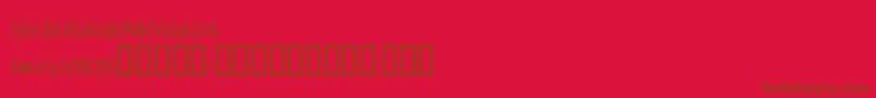 HillsideVista Font – Brown Fonts on Red Background