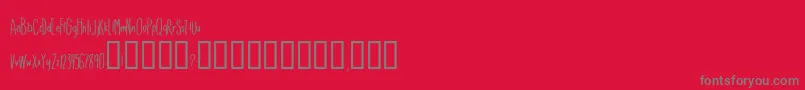 HillsideVista Font – Gray Fonts on Red Background