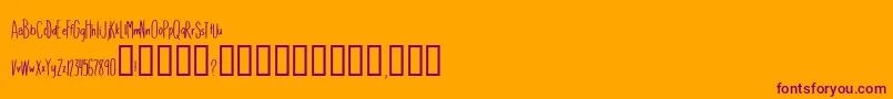 HillsideVista Font – Purple Fonts on Orange Background
