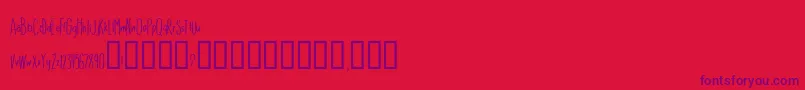 HillsideVista Font – Purple Fonts on Red Background